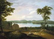 Alvan Fisher View of Springfield on the Connecticut River oil on canvas